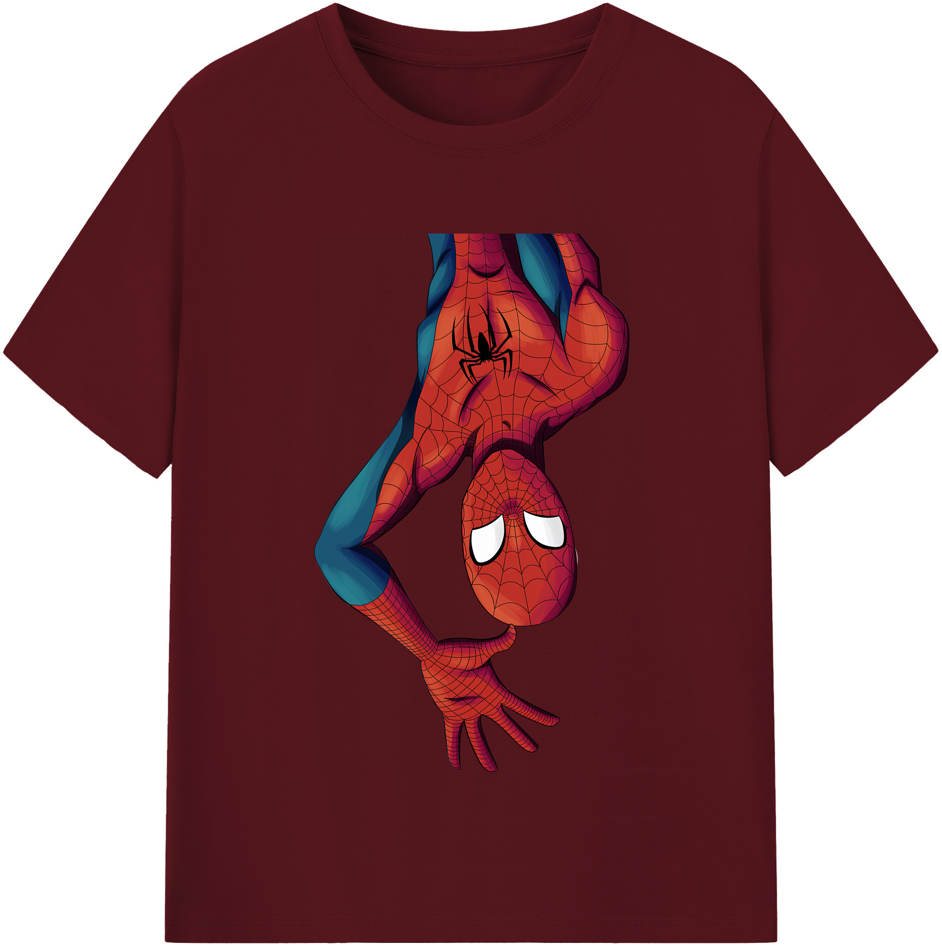 （画像用） Spider Man スパイダーマン 綿100％半袖Tシャツ（フロントプリント）